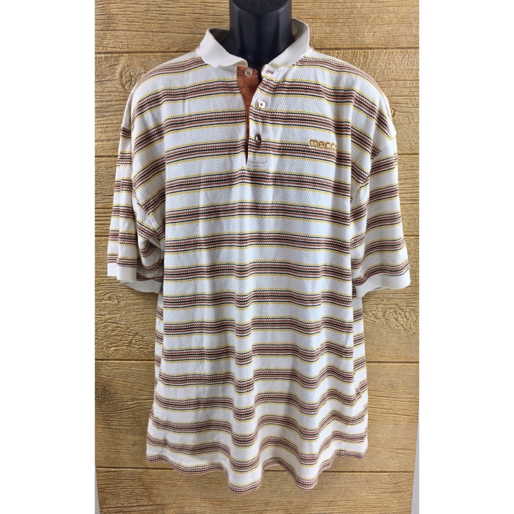 Mecca Men’s Pullover Polo Shirt 2XL Red White